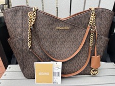 Michael Kors Jet Set Travel Tote in Tiger/Zebra Print Coated Canvas — listing 5