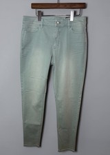 Mint Green Cotton Denim Trucker Jacket with Rose-Gold Buttons — listing 4