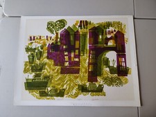 David Weidman 'Flowers' Mid-Century Modern Serigraph Print, Framed with Black Mat — listing 4