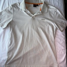 Hugo Boss Men's Black Piqué Cotton Polo Shirt with Contrast Tipping — listing 5