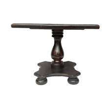 Antique Victorian Mahogany Round Pedestal Center Table with Carved Paw Feet — listing 3