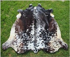 Natural Tricolor Cowhide Rug (Brown, Black & White) — listing 2