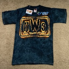 Vintage 1990s NWO New World Order Wolf Flame Tie-Dye Wrestling T-Shirt, Size XL — listing 4