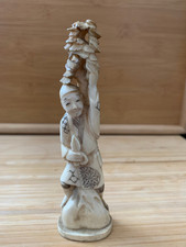 Japanese Carved Bone Okimono of Noh Mask Carver with Signature Cartouche — listing 6