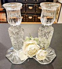 Crystal Clear Footed Covered Candy Dish, Pinwheel Cut Lead Crystal with Spire Finial — listing 2