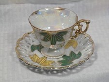 Fan Crest Fine China Iridescent Lusterware Shell-Form Dish with Gold Ball Feet — listing 6