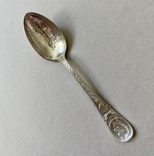 Antique Admiral Dewey Manila Bay Souvenir Spoon, USS Olympia Flagship, May 1st 1898, 4.5" — listing 2