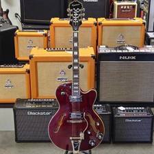 Vintage Epiphone Hollowbody Electric Guitar with Twin P-90 Pickups and Hard Case — listing 6