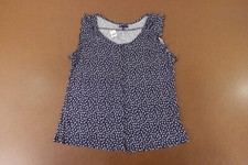 Gap Sleeveless Floral V-Neck Tank Top, Navy, Size M — listing 3