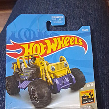 Hot Wheels Baja Bruiser Ford Pickup Truck (Orange, #5 Cragar) — listing 6