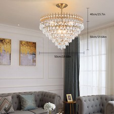 Vintage Italian-Style 5-Light Crystal Chandelier with Beaded Floral Accents, listing 4