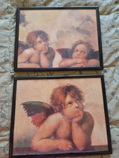 Framed Print of a Sistine Madonna Cherub (Raphael Detail) — listing 4