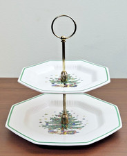 Nikko Christmastime Two-Tier Serving Tray with Original Box — listing 2