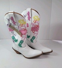 Dingo Nashville Nights White Leather Cowboy Boots — listing 4
