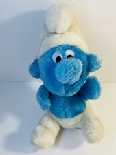 Vintage Smurf Plush Stuffed Toys Lot (2 Large 1970s-80s Vintage + 1 Modern) — listing 3