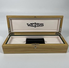 Wooden Presentation / Storage Box with Brass Corner Splines and Oval Nameplate