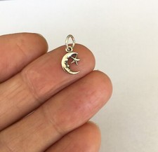 Sterling Silver Crescent Hoop Dangle Earrings with Scrollwork & Beaded Detail — listing 2
