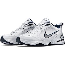 Nike Air Monarch IV Men's Training Sneakers, White/Metallic Silver-Midnight Navy — listing 4