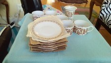 Seyei Fine China Silver-White Bamboo Service for 6 Tea Set, 21 Pieces — listing 5