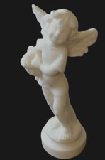 Vintage Italian Alabaster Resin Cherub Group Sculpture with Signature and 'ITALY' Base Stamp A. Santini — listing 2