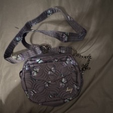 Lug Quilted Crossbody Belt Bag, Black & White Stripe Ladybug Print
