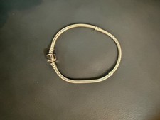Pandora Moments Sterling Silver Snake Chain Charm Bracelet with Barrel Clasp — listing 3