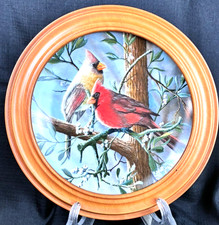 Edwin M. Knowles "The Cardinal" Collector Plate by Kevin Daniel, Encyclopaedia Britannica Birds of Your Garden Collection — listing 6