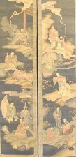 Antique Chinese Silk Kesi Tapestry Panel with Mountain Landscape and Pagoda