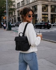 Botkier New York Nylon & Pebbled Leather Flap Backpack — listing 2