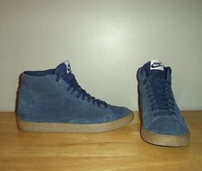 Nike Blazer Mid GS 'Binary Blue' Suede Sneakers, Youth Size 7Y