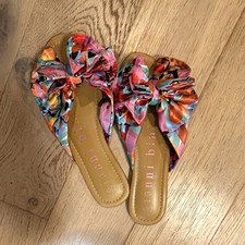 Floral Print Slide Sandal with Colorful Massage-Nub Footbed — listing 5
