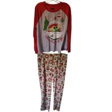 Star Wars The Mandalorian Grogu Baby Yoda Christmas Fleece Pajama Pants, listing 2