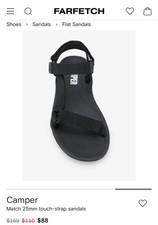 Camper Black Leather Strappy Slingback Sandals — listing 6