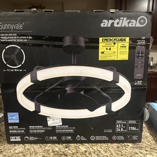 Artika Sunnyvale 28 in LED Ceiling Fan with Remote, Black — listing 5