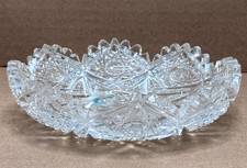 American Brilliant Period Cut Glass Tankard Pitcher with Hobstar, Fan, and Floral Motifs — listing 3
