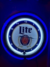 Miller Lite Neon Beer Sign with Shamrock — listing 3
