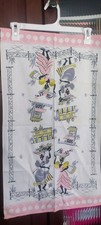 Vintage Printed Linen Kitchen Tea Towel with Red Apples and Apple Blossoms, Mid-Century — listing 6