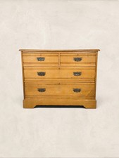 Colonial Style Solid Pine 5-Drawer Tall Chest of Drawers with Carved Fan Motif — listing 3