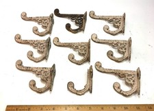 Antique Victorian Cast Iron Hall Tree Coat & Hat Rack with Scrolled Hooks and Tripod Base — listing 3