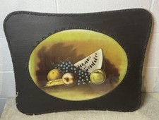 Vintage Still Life Fruit Print in Distressed White Wood Frame, 22" x 26" — listing 6
