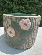 Red Wing Union Stoneware Company Embossed Floral Jardiniere / Cache Pot — listing 5
