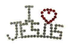 "I Love Jesus" Rhinestone Bedazzled Black Baseball Cap — listing 4