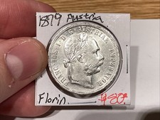 1879 Austria 1 Florin (Gulden) Silver Coin, Franz Joseph I — listing 5