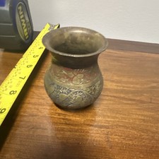 Antique Brass Apothecary Mortar and Pestle with Twin Side Handles — listing 6