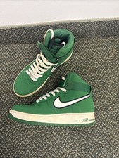 Nike Air Force 1 High Mid-Top Sneakers, Green and White Colorway