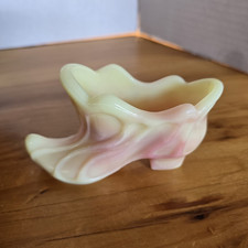 Vintage Green Satin Uranium Glass Covered Candy Dish / Compote with Steeple Finial, 4.5" Tall — listing 2