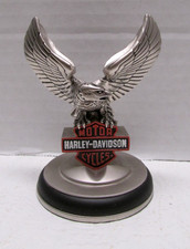 Harley-Davidson Chrome Eagle Figurine with Bar & Shield Emblem on Weighted Base Harley-Davidson licensed stamp/date — listing 5