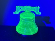 Figural Glass Southern Belle Powder Jars / Boudoir Figurines, Group of 3 (Green Glows Under UV)