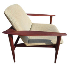 Danish Modern Teak Lounge Chair with Spindle Back and Sculpted Arms — listing 3