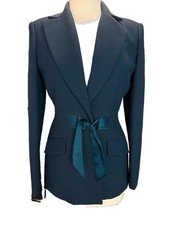 Oscar de la Renta Gray Pinstripe Wool Suit Jacket, Size 46R — listing 3